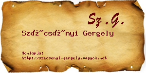 Szécsényi Gergely névjegykártya