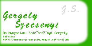gergely szecsenyi business card